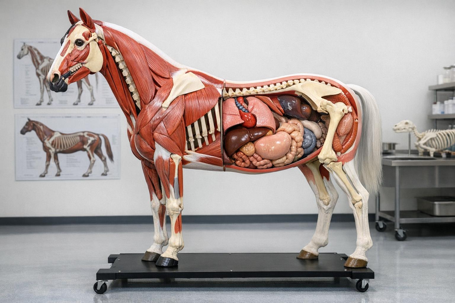 Model anatomiczny konia zastosowany w szkoleniu weterynaryjnym